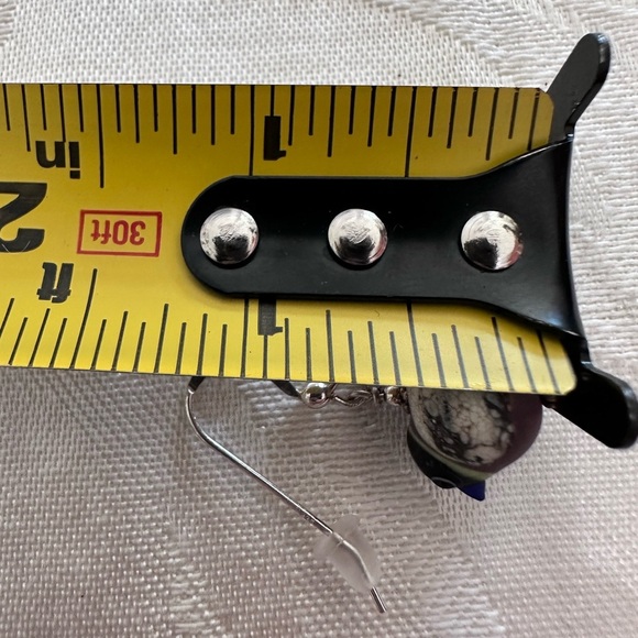 Handcrafted Glass Enamel Bird Earrings – Artisan Dangle Hand Painted 925 Silver - Picture 2 of 11